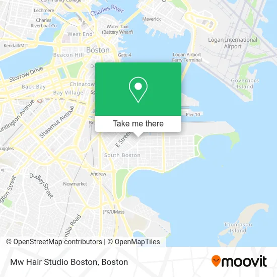 Mw Hair Studio Boston map