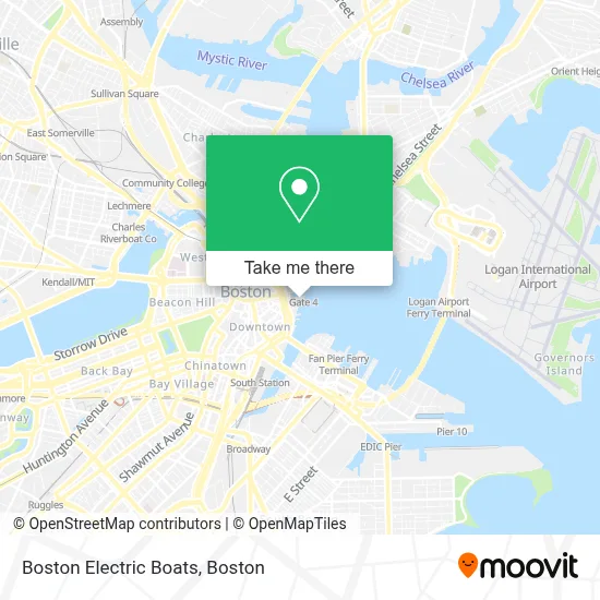 Boston Electric Boats map