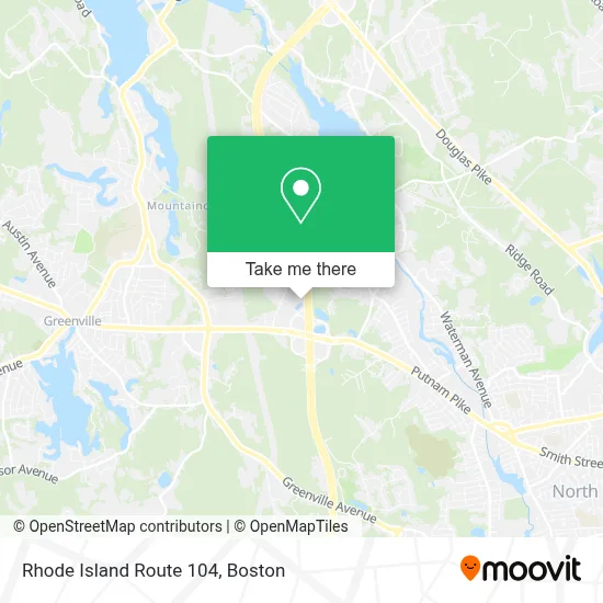 Rhode Island Route 104 map