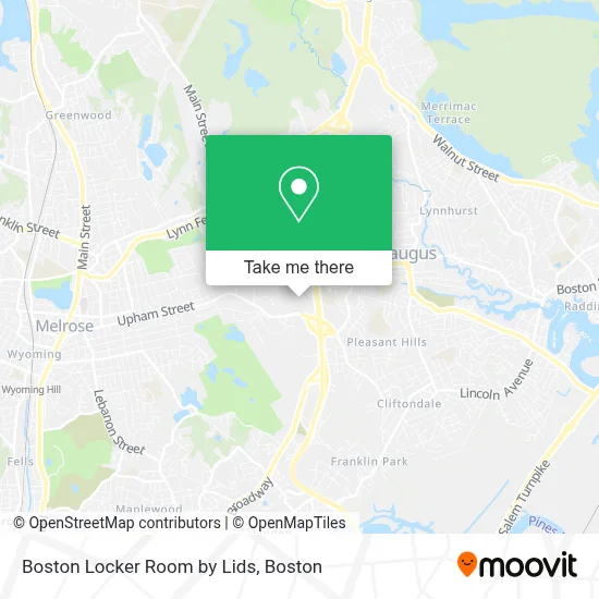 Boston Locker Room by Lids map