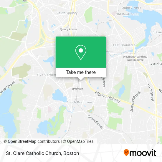 St. Clare Catholic Church map