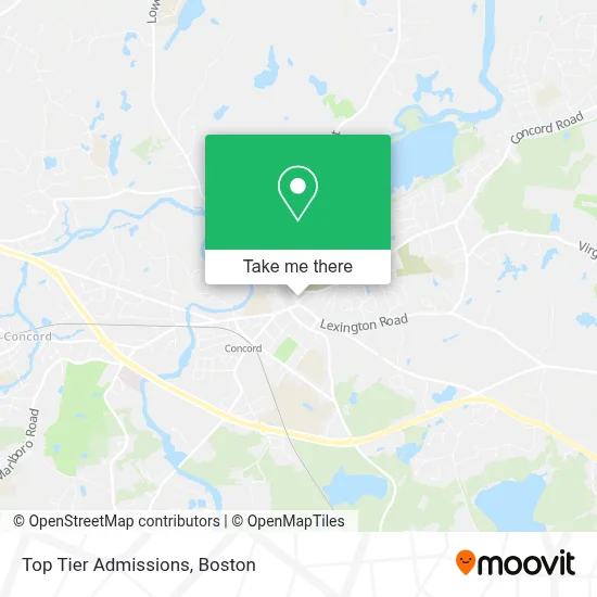 Top Tier Admissions map