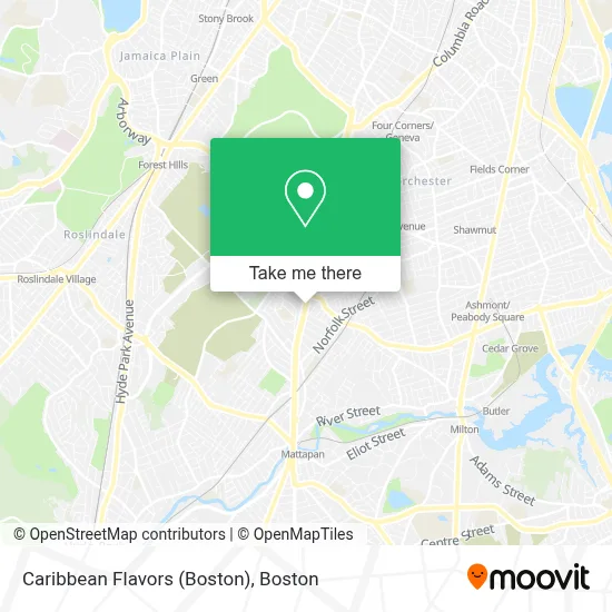 Caribbean Flavors (Boston) map