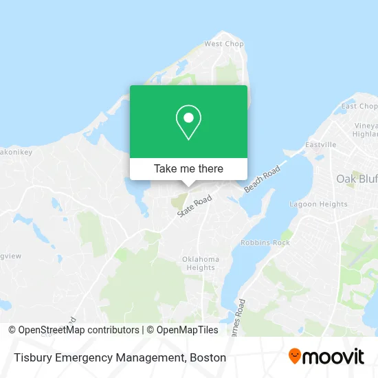 Tisbury Emergency Management map