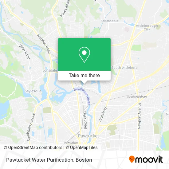 Pawtucket Water Purification map