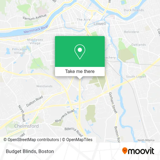 Budget Blinds map