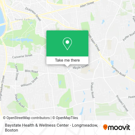 Baystate Health & Wellness Center - Longmeadow map
