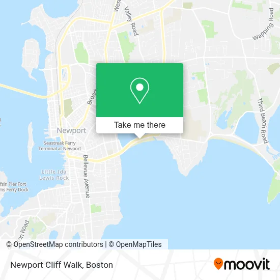 Newport Cliff Walk map