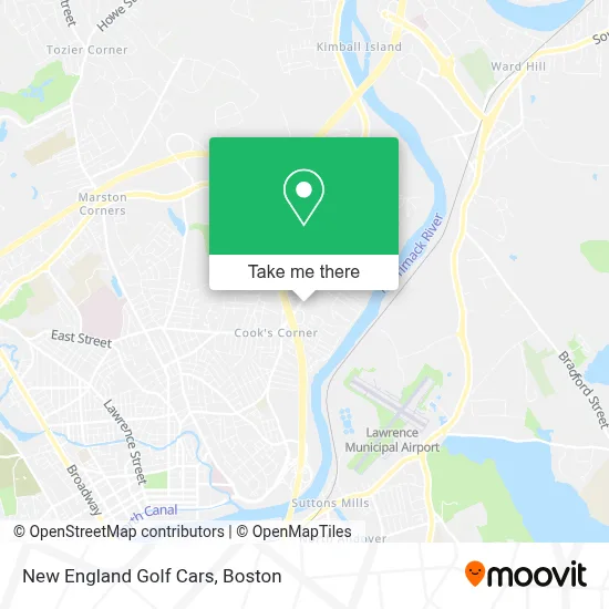 New England Golf Cars map