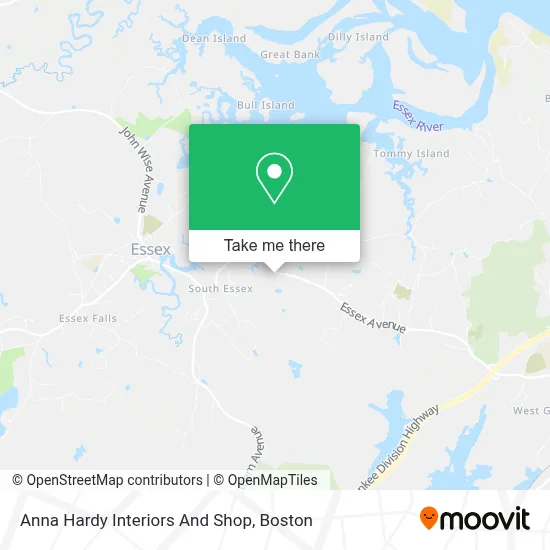 Anna Hardy Interiors And Shop map