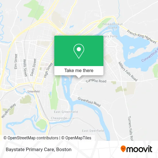 Baystate Primary Care map