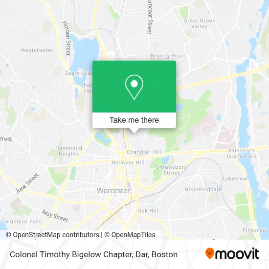 Colonel Timothy Bigelow Chapter, Dar map