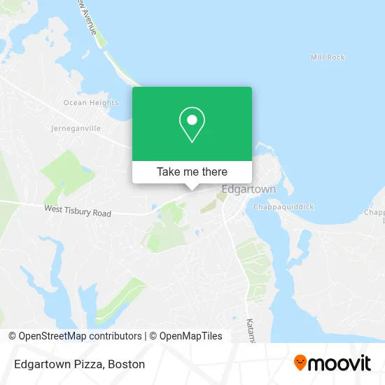 Edgartown Pizza map