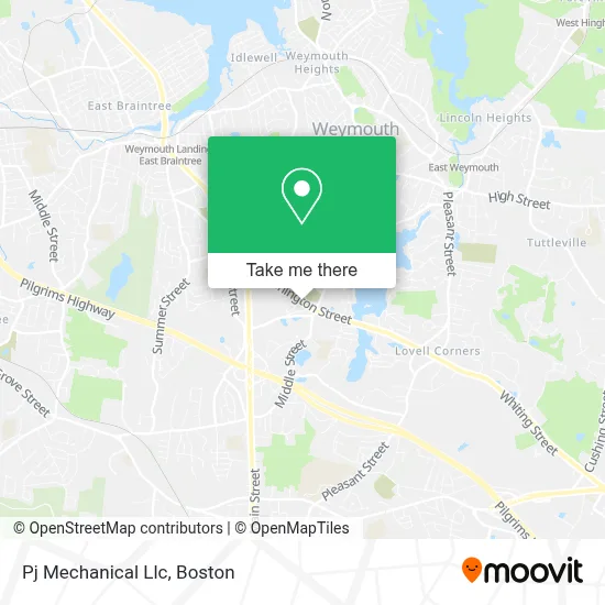Pj Mechanical Llc map