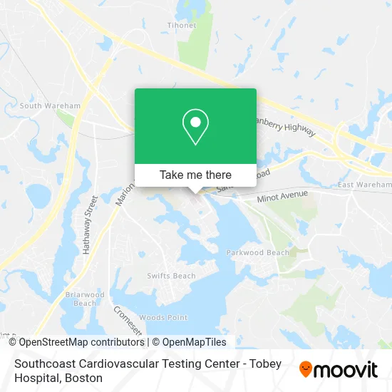 Southcoast Cardiovascular Testing Center - Tobey Hospital map