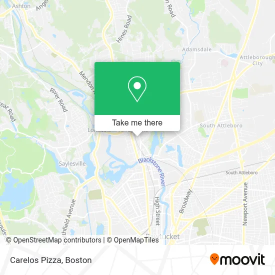 Carelos Pizza map