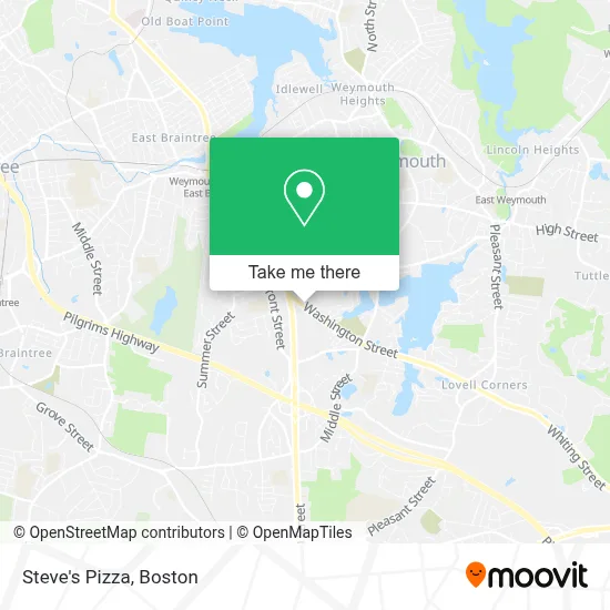 Steve's Pizza map