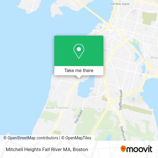 Mitchell Heights Fall River MA map