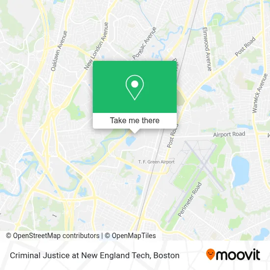 Criminal Justice at New England Tech map