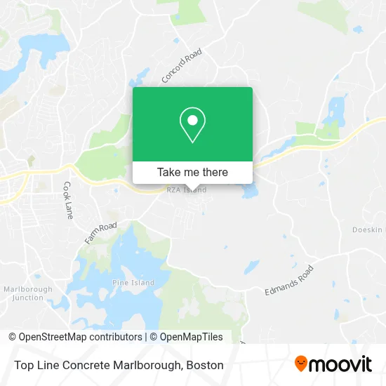 Top Line Concrete Marlborough map