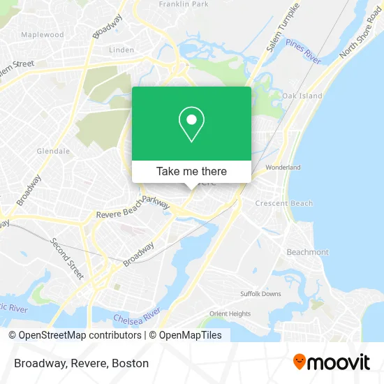 Broadway, Revere map
