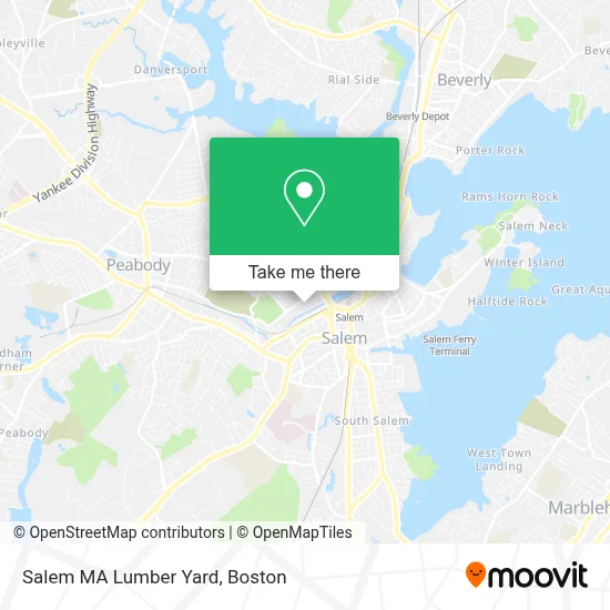 Salem MA Lumber Yard map