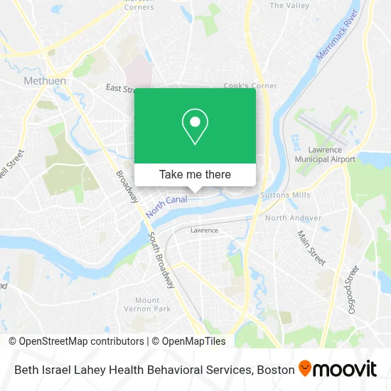 Beth Israel Lahey Health Behavioral Services map