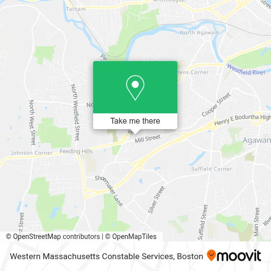 Western Massachusetts Constable Services map