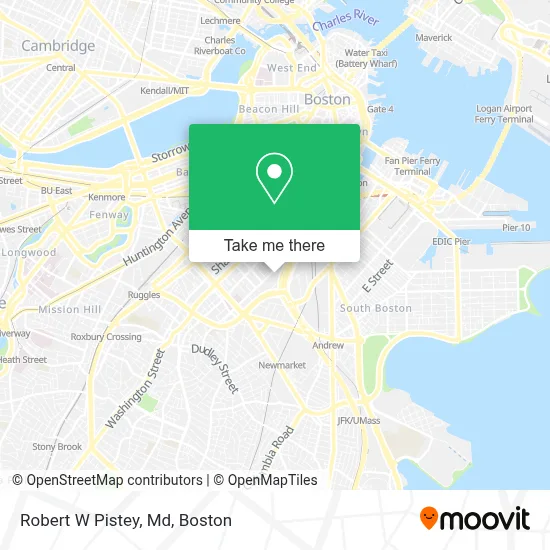 Robert W Pistey, Md map