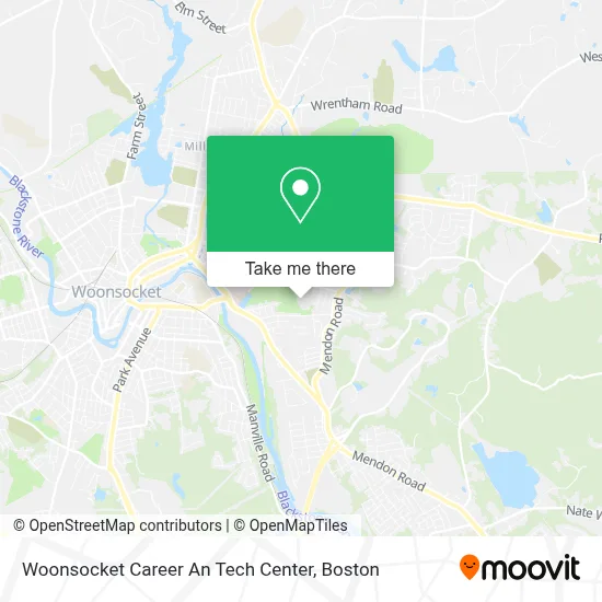 Woonsocket Career An Tech Center map