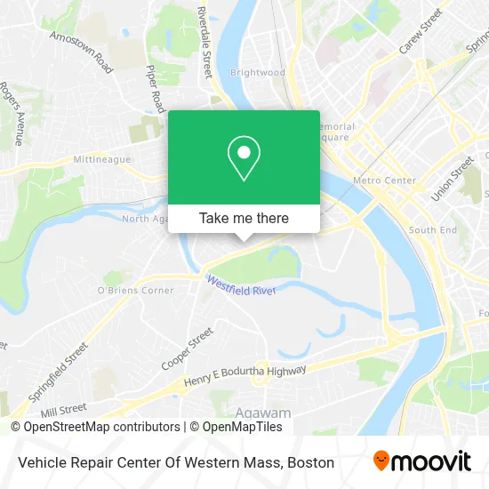 Vehicle Repair Center Of Western Mass map