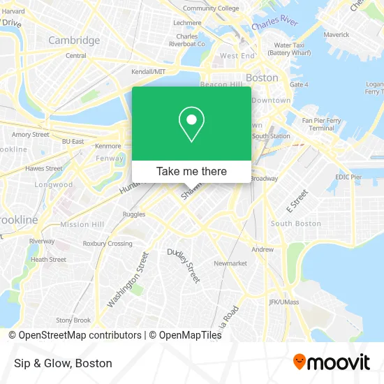 Sip & Glow map