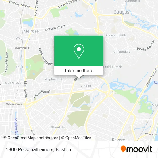1800 Personaltrainers map