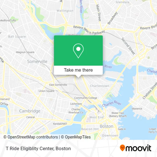 T Ride Eligiblity Center map