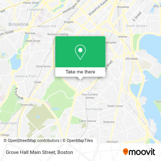 Grove Hall Main Street map