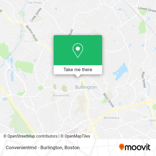 Convenientmd - Burlington map