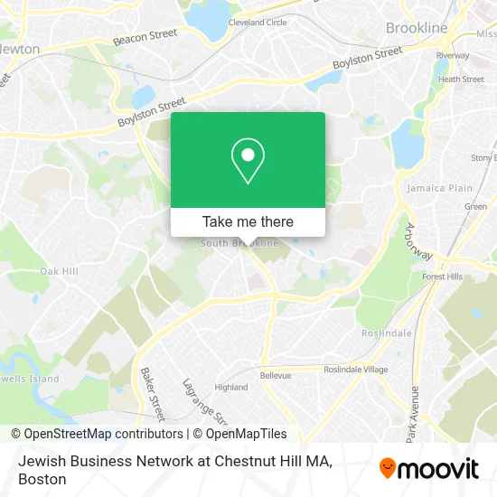 Jewish Business Network at Chestnut Hill MA map