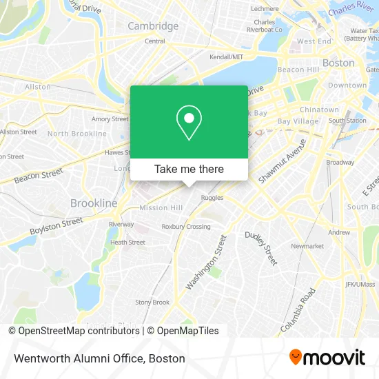Wentworth Alumni Office map