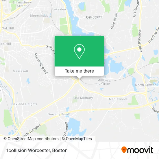 1collision Worcester map