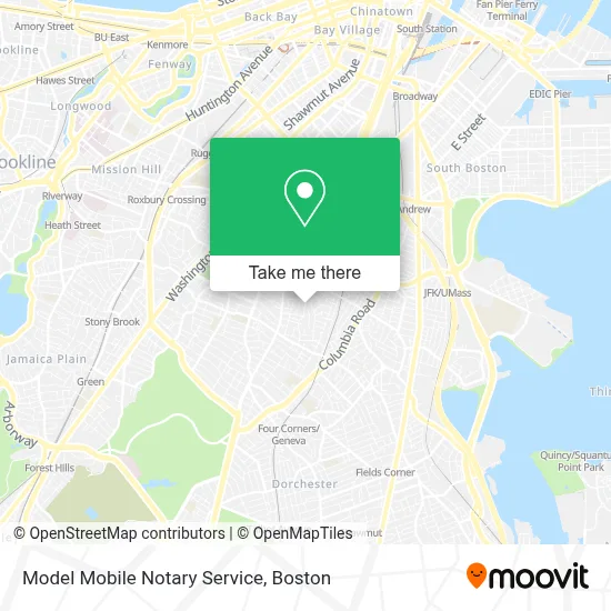Model Mobile Notary Service map