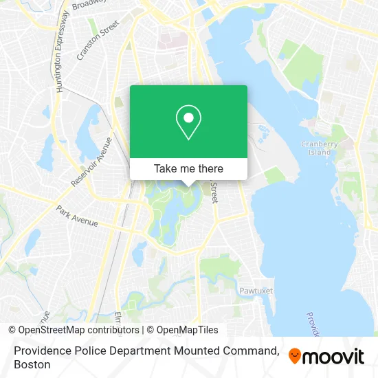 Providence Police Department Mounted Command map