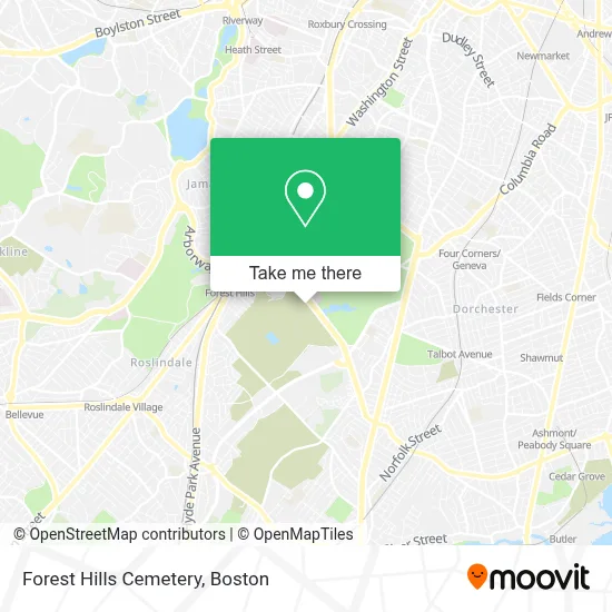 Forest Hills Cemetery map