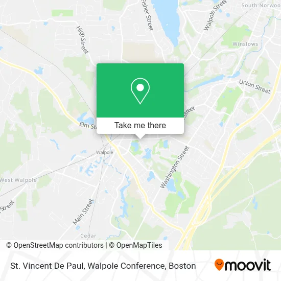St. Vincent De Paul, Walpole Conference map