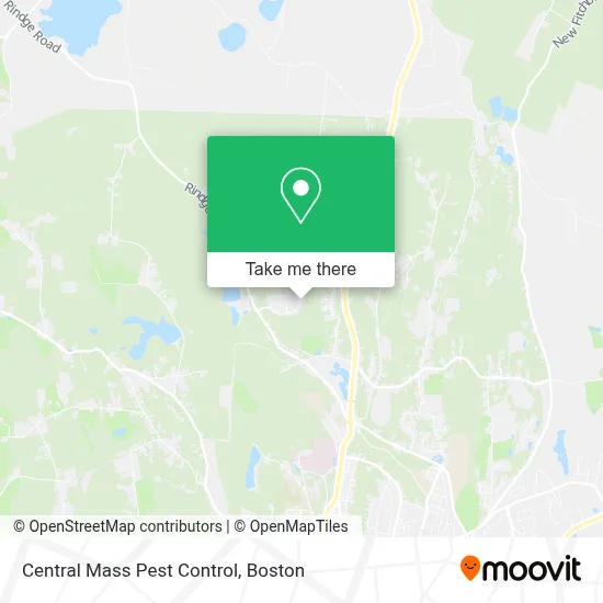 Central Mass Pest Control map