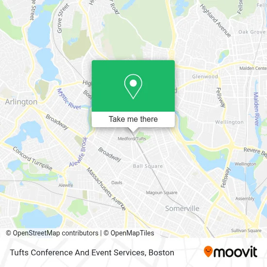 Tufts Conference And Event Services map