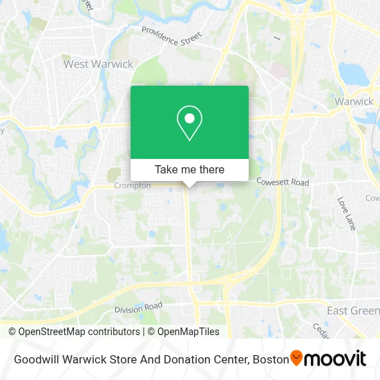 Goodwill Warwick Store And Donation Center map