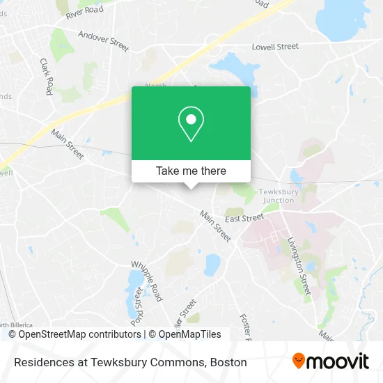 Residences at Tewksbury Commons map