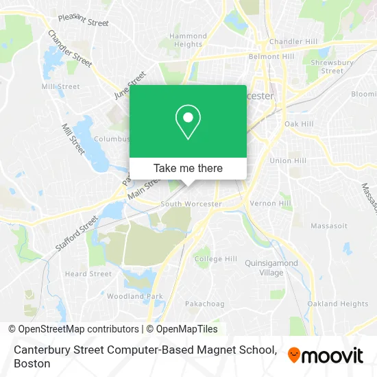 Canterbury Street Computer-Based Magnet School map