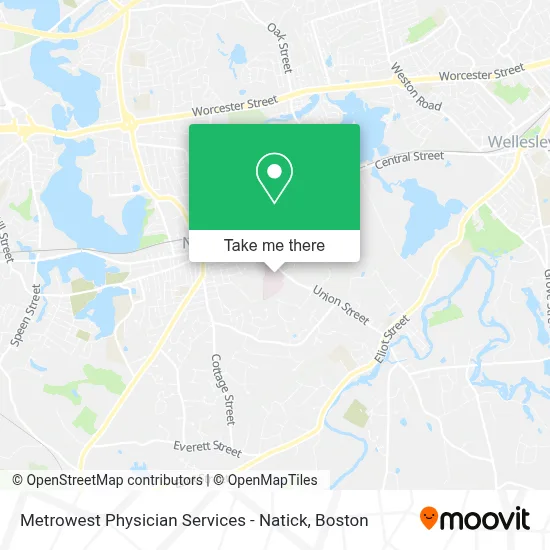 Metrowest Physician Services - Natick map
