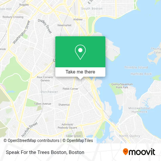 Speak For the Trees Boston map